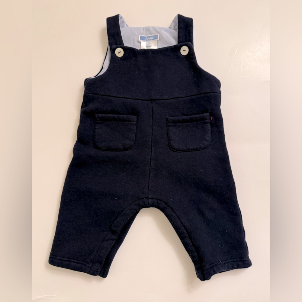 Jacadi Navy Baby Romper Overall, 6M